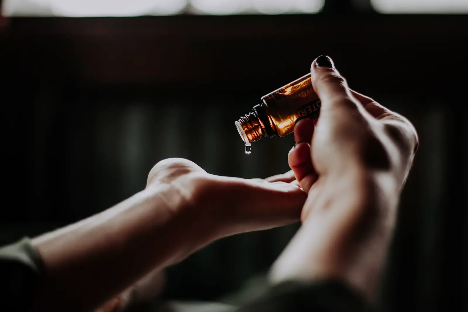 Quiet self-care moment with warm light